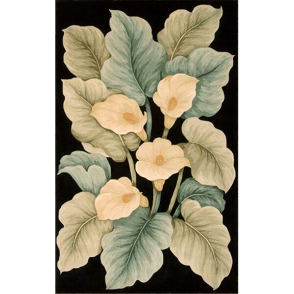 Nourison Tropics Area Rug Collection Black 5 Ft 3 In. X 8 Ft 3 In. Rectangle 99446545985